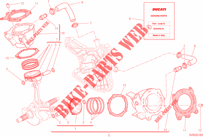 CILINDROS PISTOES para Ducati Multistrada 1200 ABS 2014
