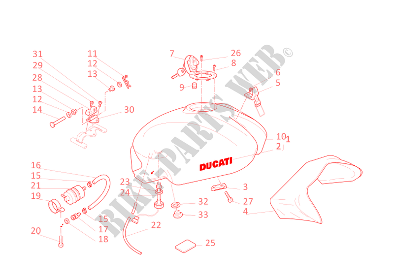 TANQUE DE COMBUSTÍVEL para Ducati Monster 750 2001