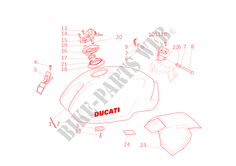 TANQUE DE COMBUSTÍVEL para Ducati Monster S4 2001