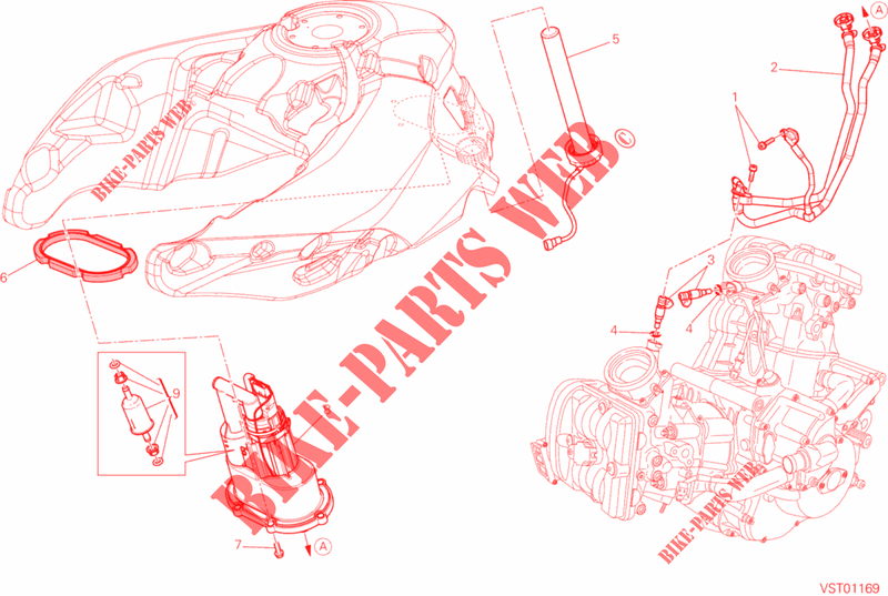 BOMBA DE COMBUSTÍVEL para Ducati Multistrada 1200 ABS 2013