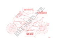 ETIQUETA DE AVISO para Ducati Diavel Carbon 2013