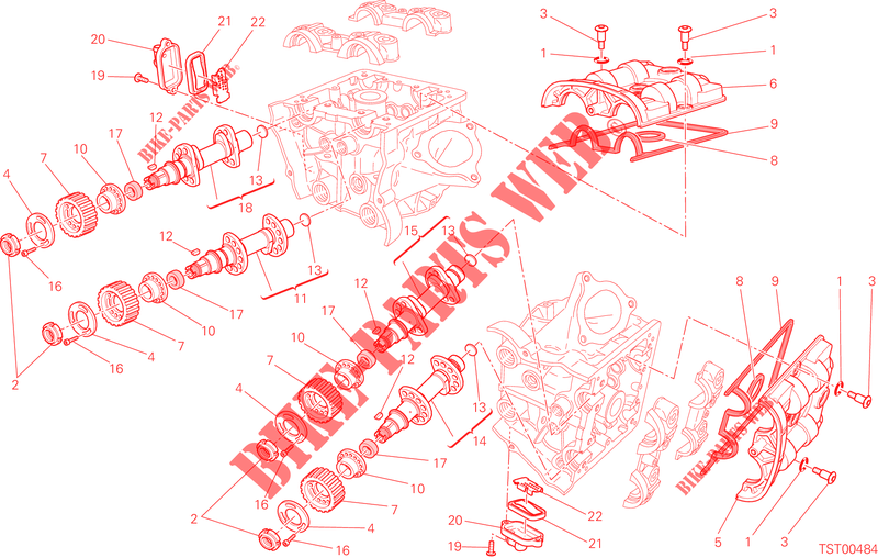 CABEÇA: TRANSMISSÃO para Ducati Hypermotard 2015