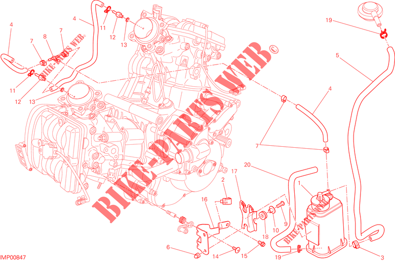 EVAPORATIVE EMISSION SYSTEM (EVAP) para Ducati Hypermotard SP 2015