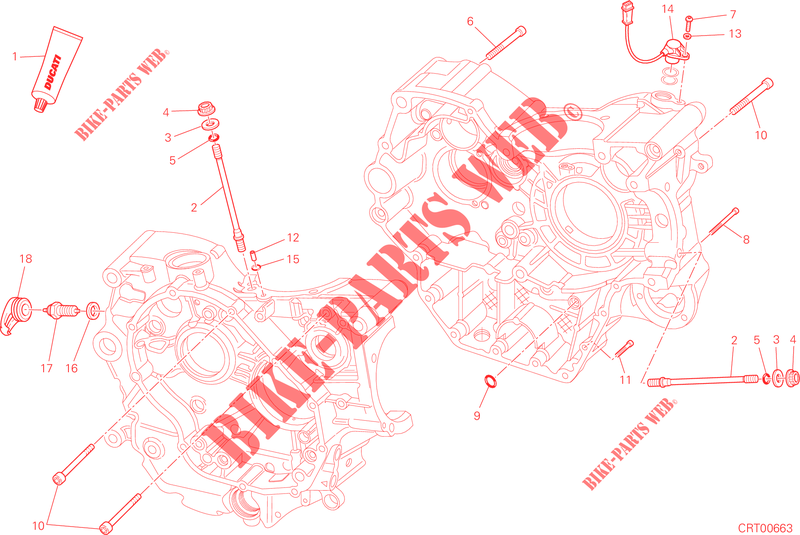 CARTERS MOTOR para Ducati Hypermotard 2014