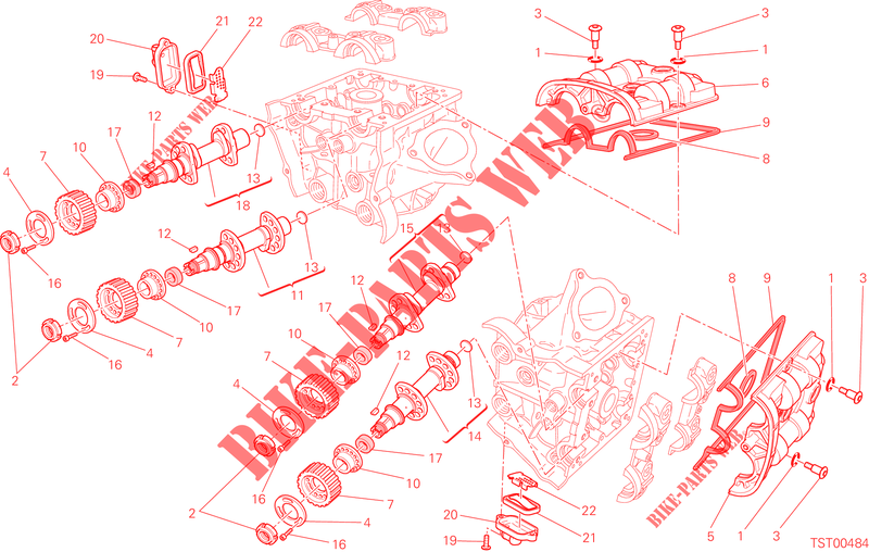 CABEÇA: TRANSMISSÃO para Ducati Hypermotard SP 2014