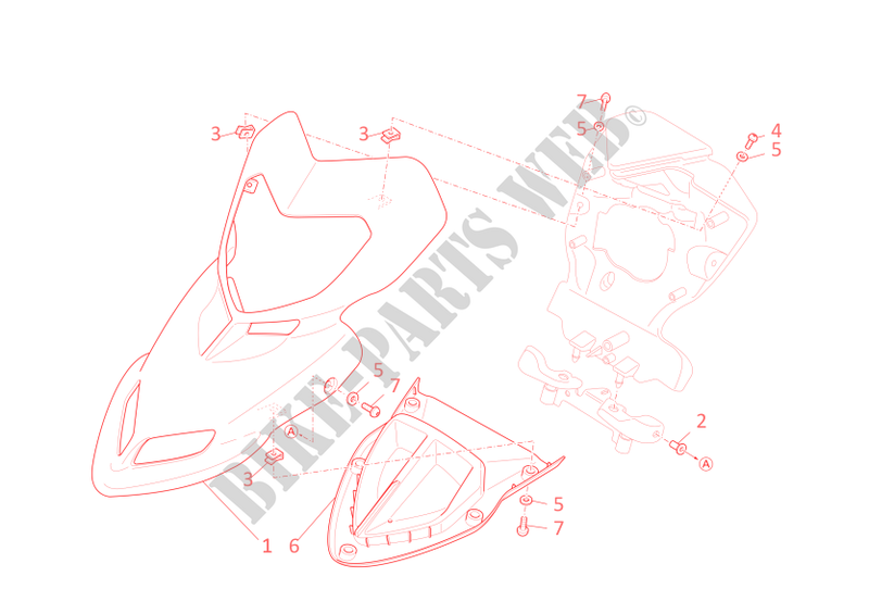 CARENAGEM DE FAROL para Ducati Hypermotard 796 2012