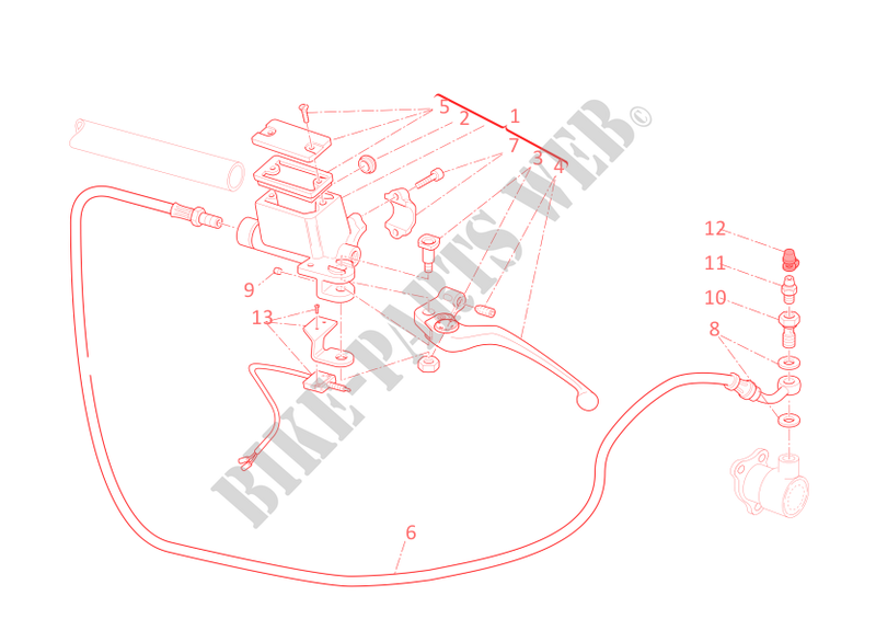BOMBA DE EMBREAGEM para Ducati Hypermotard 796 2011