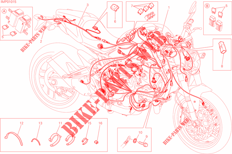 CABELAGEM para Ducati Monster 821 Stripes 2017