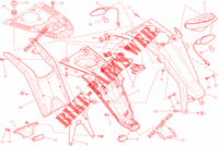 SUPORTE PARA CHAPA DE MATICULA   FAROL TRASEIRO (AUS) para Ducati Monster 696 ABS 2014