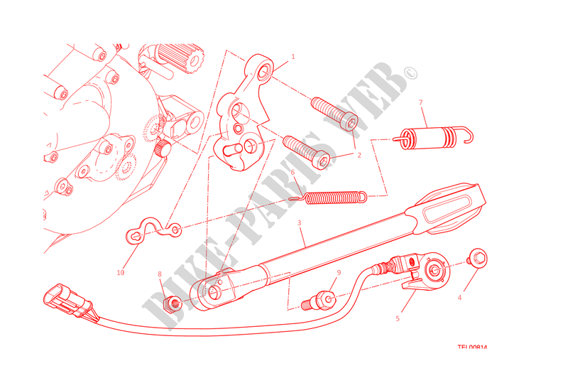 DESCANSO LATERAL para Ducati Monster 1200 2014
