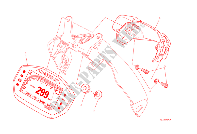 PAINEL DE INSTRUMENTOS para Ducati Monster 1200 2014