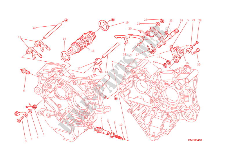 COMANDO CÂMBIO para Ducati Monster 1200 S 2014
