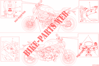 ETIQUETA DE AVISO para Ducati Monster 1200 25° Anniversario 2019