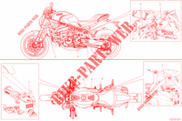 ETIQUETA DE AVISO para Ducati Monster 821 Stealth 2020