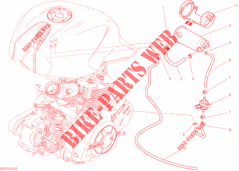 EVAPORATIVE EMISSION SYSTEM (EVAP) para Ducati Monster 797 + 2018
