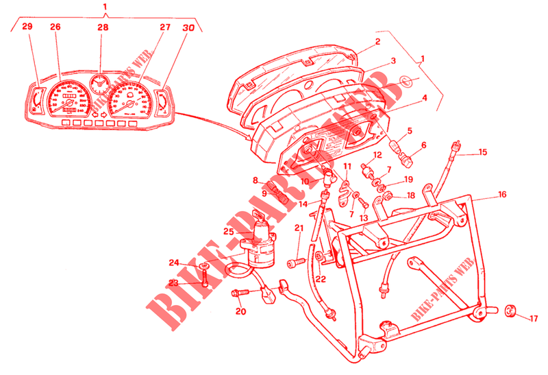 PAINEL DE INSTRUMENTOS para Ducati 907 I.E. 1990
