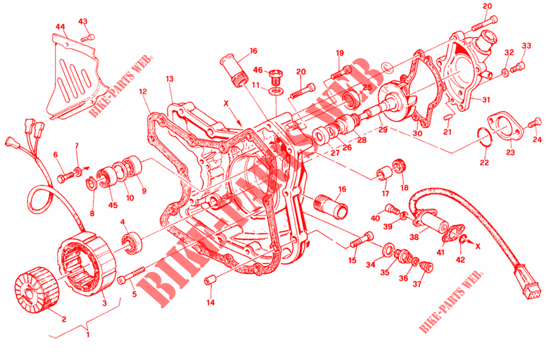 TAMPA / ESTATOR para Ducati 907 I.E. 1990
