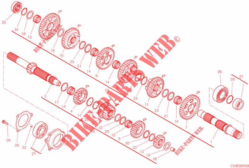 CAIXA DE VELOCIDADES para Ducati Panigale V4 S 1100 2020
