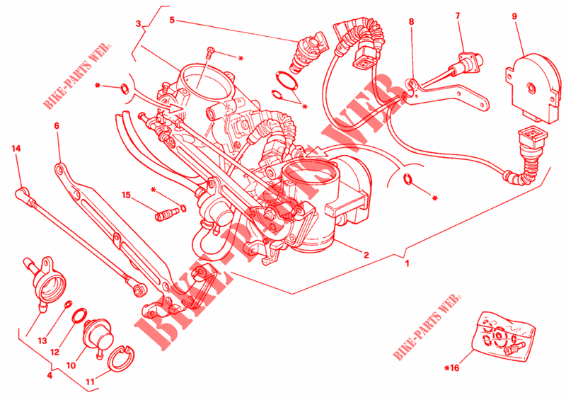 CORPO BORBOLETA para Ducati 888 1995