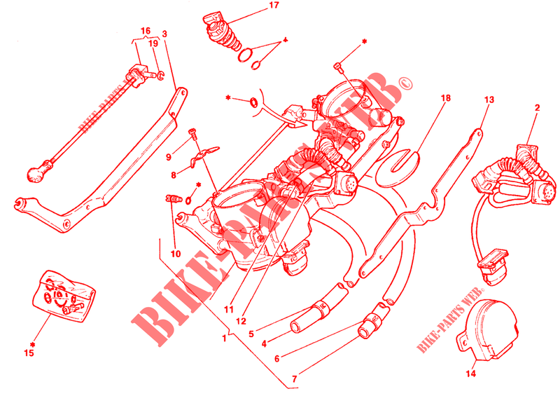 CORPO BORBOLETA para Ducati 748 1998