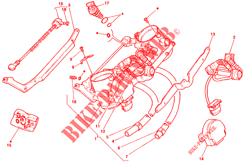 CORPO BORBOLETA para Ducati 916 SPS 1998