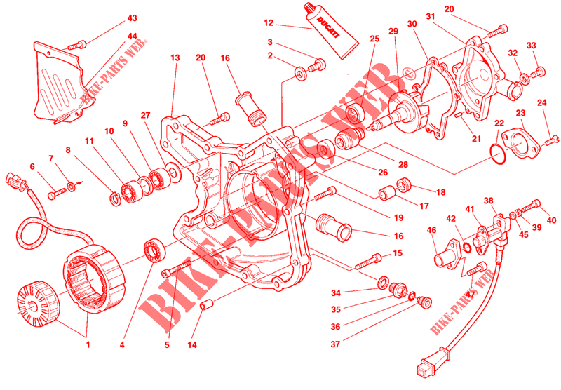 TAMPA / ESTATOR para Ducati 916 SPS 1998