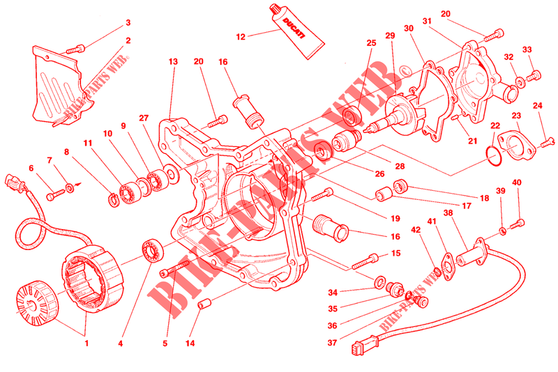TAMPA / ESTATOR para Ducati 916 SENNA 1998