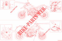 ETIQUETA DE AVISO para Ducati Hypermotard 939 2018