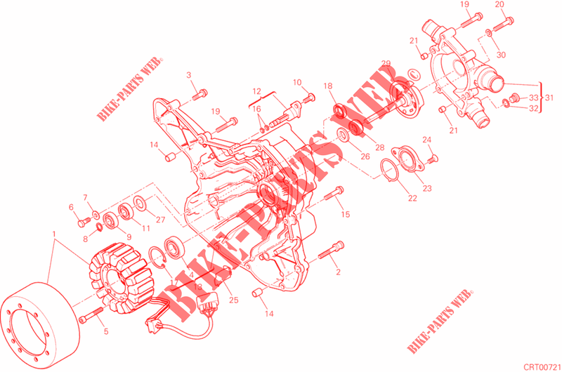 TAMPA / ESTATOR para Ducati Hypermotard 939 2016