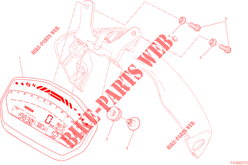 PAINEL DE INSTRUMENTOS para Ducati Monster 821 Stripes 2015