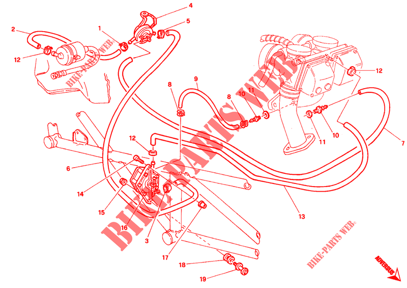 BOMBA DE COMBUSTÍVEL (DM 006830) para Ducati Monster 600 1993