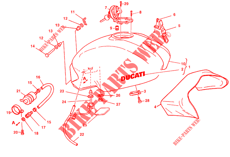 TANQUE DE COMBUSTÍVEL para Ducati Monster 750 City 1999