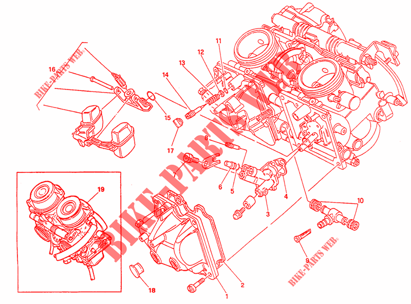 CARBURADOR para Ducati 750 SS 1997
