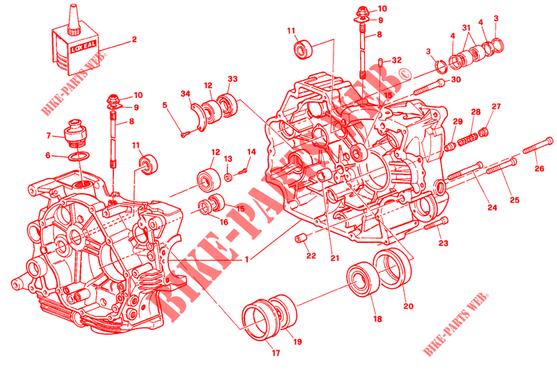 CARTERS MOTOR (DMM 001275>) para Ducati 750 SS 1997