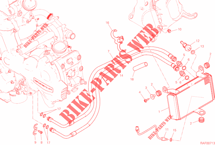 RADIADOR ÓLEO para Ducati Multistrada 1200 ABS 2015
