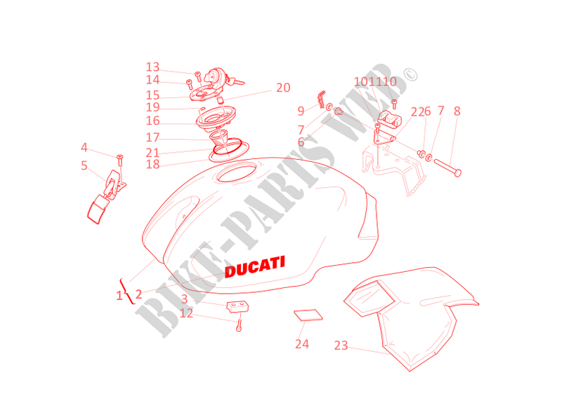 TANQUE DE COMBUSTÍVEL para Ducati Monster 1000 S 2003